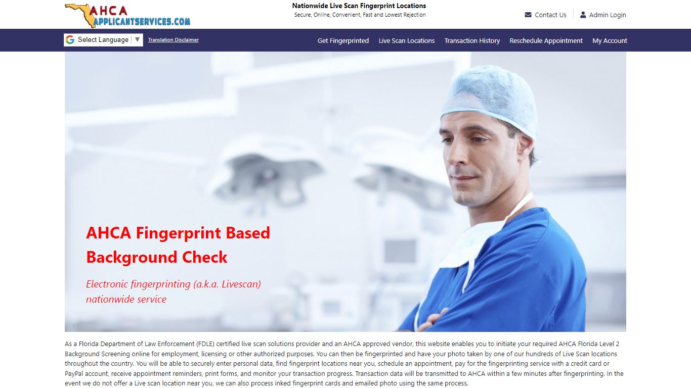 Online Fingerprinting Services for Background Checks. An FBI Channeler ...